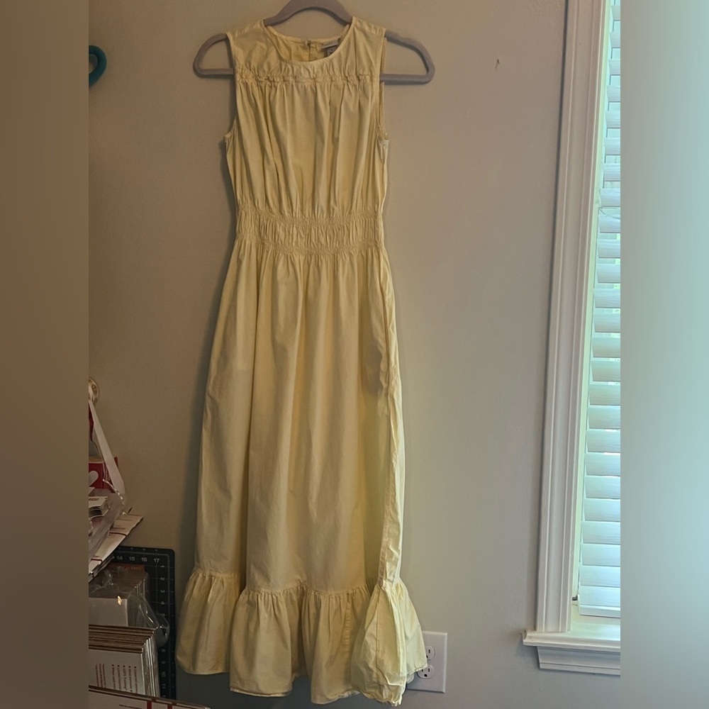 A New Day Light Butter Yellow Tiered Maxi Dress